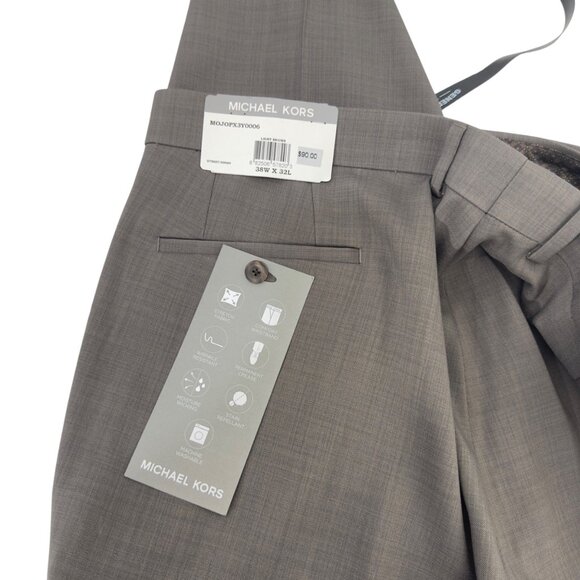 Michael Kors Mens Light Brown Dress Pants 38W X 32L Formal Wear Business Casual - Picture 4 of 15